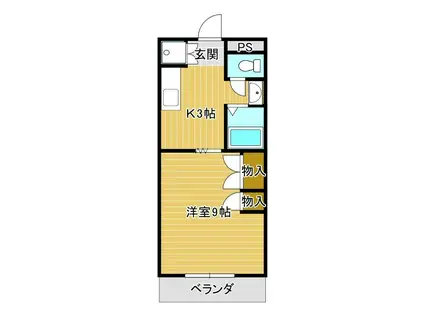 M・STAGE桧(1K/4階)の間取り写真