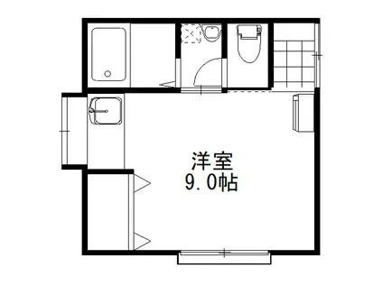 東武伊勢崎線 新伊勢崎駅 徒歩16分 2階建 築38年(ワンルーム/2階)の間取り写真