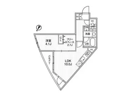 GRANDUO中目黒4 グランデュオ中目黒4(1LDK/2階)の間取り写真