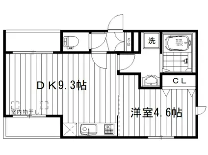 イゼルローン中野(1DK/3階)の間取り写真