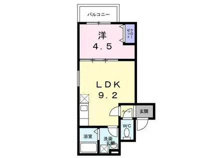 グランレガート(1LDK/2階)の間取り写真