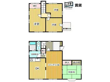 自由ヶ丘4(4LDK/1階)の間取り写真