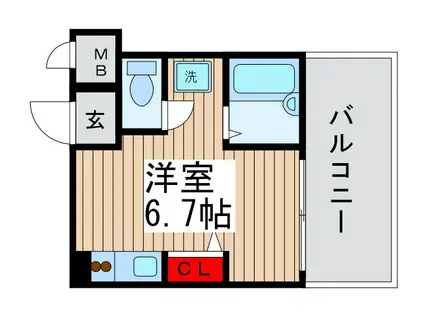 パラッツオ・シンパティコ(ワンルーム/5階)の間取り写真