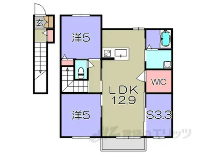ビーグル・ワン(2LDK/2階)の間取り写真