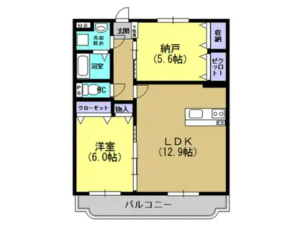 グランツ(2LDK/2階)の間取り写真