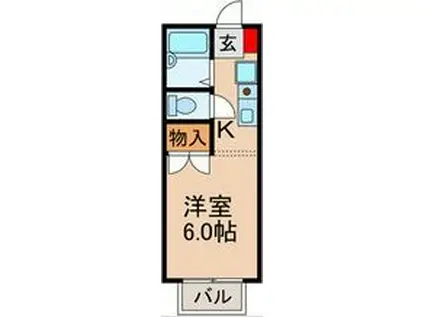 SHOUFU(1K/1階)の間取り写真