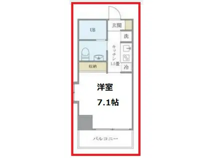 ケイディーエックスレジデンス御徒町(1K/9階)の間取り写真