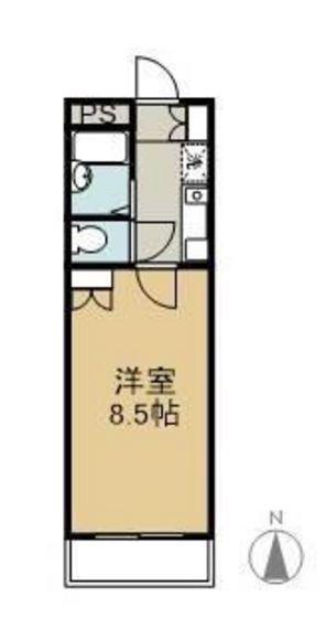 ブロードヒル II(1K/1階)の間取り写真