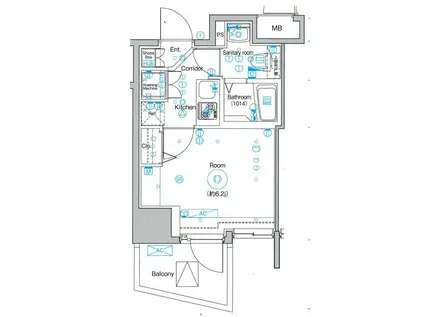 アルテシモ エスト(1K/4階)の間取り写真