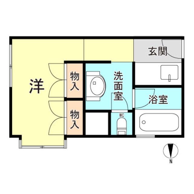 味吉ビル(ワンルーム/5階)の間取り写真