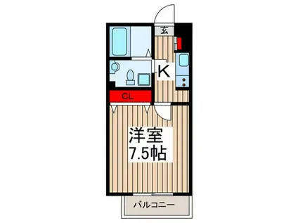カレッジハウス16(1K/3階)の間取り写真