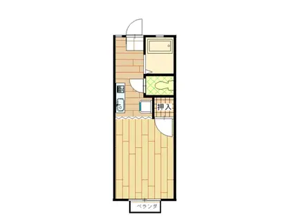 スプリングヒルズ 18(1K/2階)の間取り写真