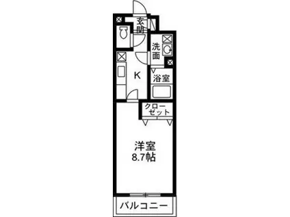 パールヒルズ南前橋(1K/3階)の間取り写真