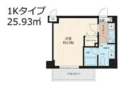 REFAYS XEBEC ときわ台(1K/1階)の間取り写真