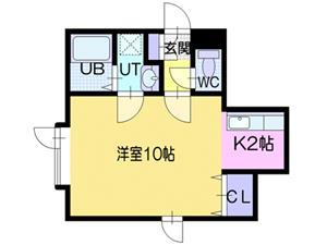 KS3117(1K/2階)の間取り写真