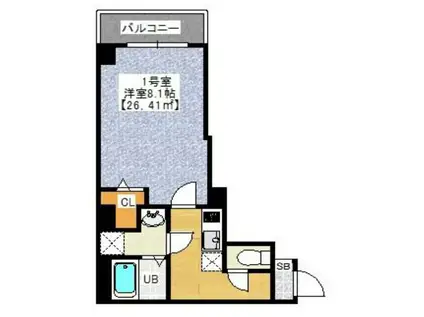 セントハウス横川(1K/2階)の間取り写真