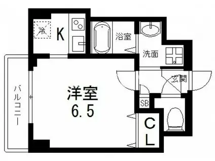 THE K`S VILLE(1K/2階)の間取り写真