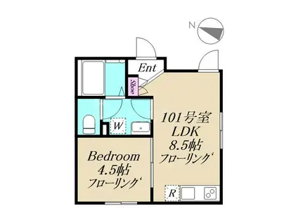 イゾ・ラピナ(1LDK/1階)の間取り写真