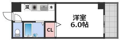 シティライフエステート難波南(1K/12階)の間取り写真