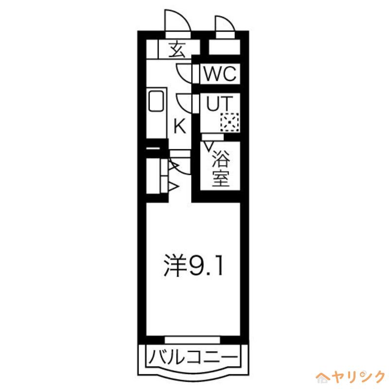 メゾンSK(1K/2階)の間取り写真