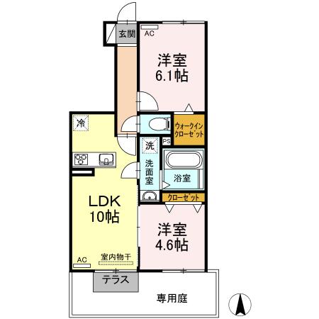 ディアス カーサ(2LDK/1階)の間取り写真