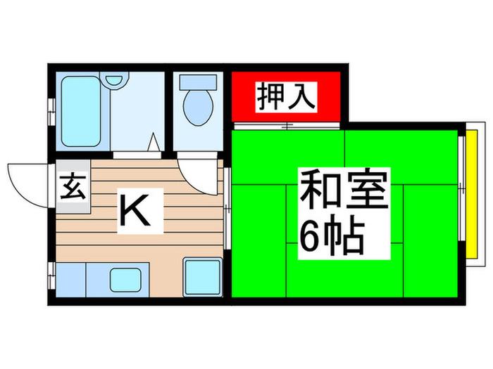 辰巳リバーストーン(1K/2階)の間取り写真