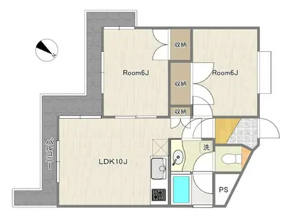 ゲミュートリヒ成城(2LDK/3階)の間取り写真