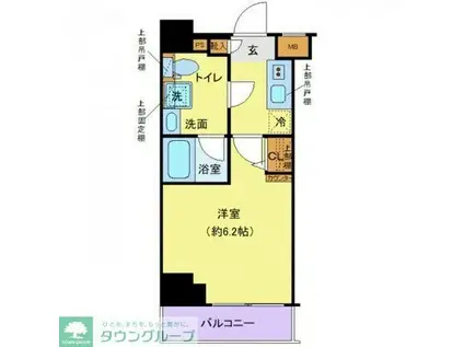 クレヴィスタ綾瀬(1K/6階)の間取り写真