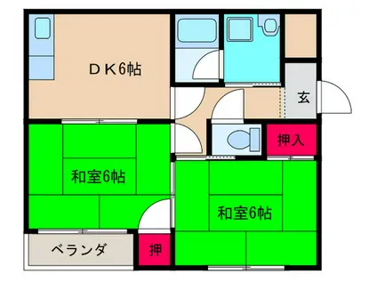 コーセー5番館(2DK/5階)の間取り写真