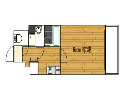 クォーレ三宮二番館(1K/7階)の間取り写真