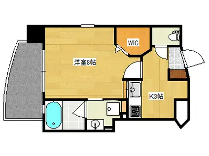 I・REWARD観音町(1K/3階)の間取り写真