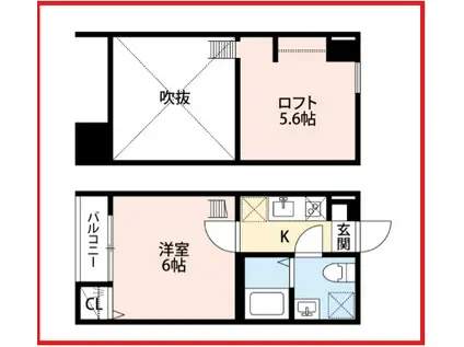 リヴェール ウルス 金町(1K/1階)の間取り写真
