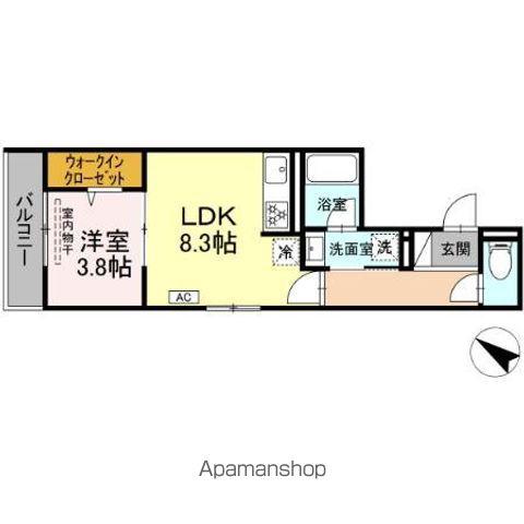 D PAINA 生麦(1LDK/2階)の間取り写真