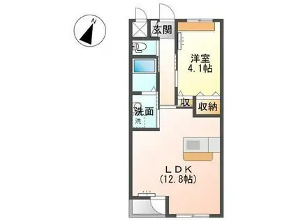 アールズ ハイム(1LDK/2階)の間取り写真