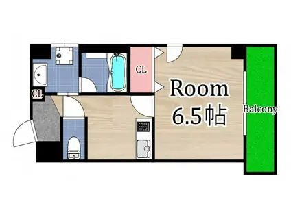 ジュネス関目高殿(1K/8階)の間取り写真