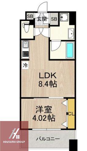 LASANTE京橋(1LDK/2階)の間取り写真