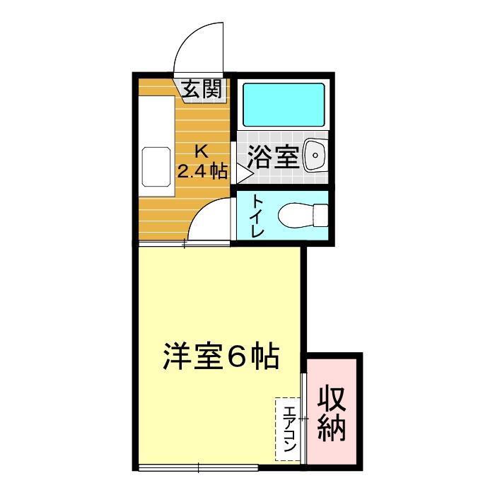 藤永ハイツA(1K/1階)の間取り写真