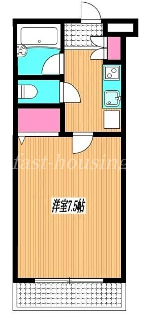 関前パークハイム(1K/1階)の間取り写真