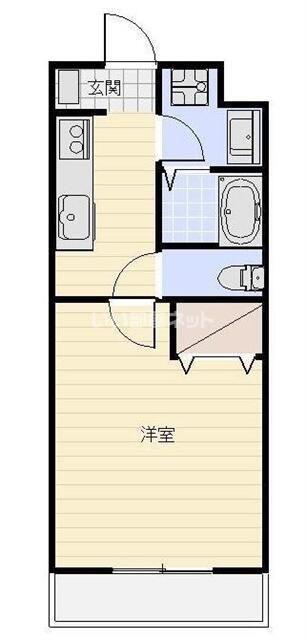 遠州鉄道 曳馬駅 徒歩20分 4階建 築19年(1K/2階)の間取り写真