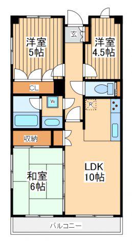 パークノヴァ南町田(3LDK/3階)の間取り写真