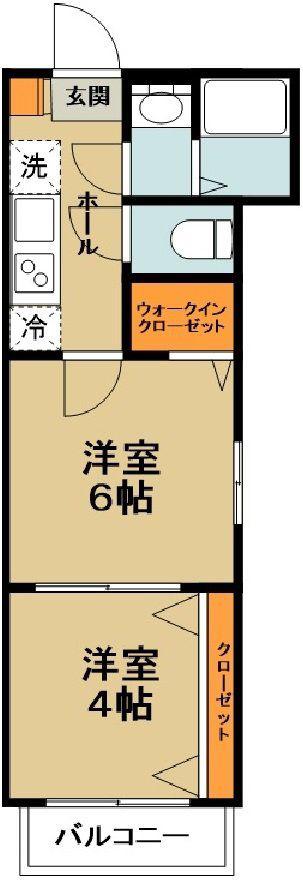 BEST STAGE大間2丁目I(2K/1階)の間取り写真