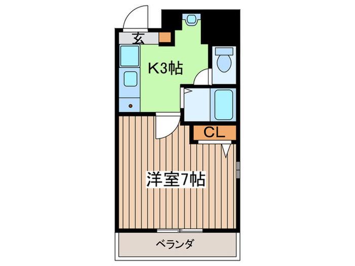 すまいる春岡(1K/5階)の間取り写真