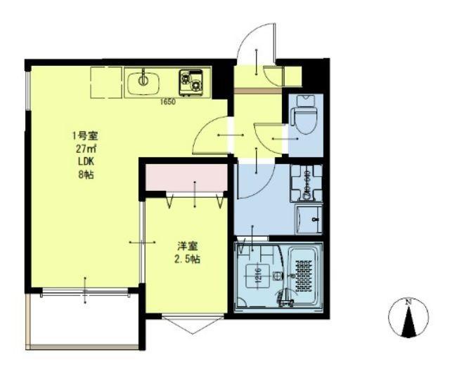 R-SMART長町一丁目(1LDK/1階)の間取り写真
