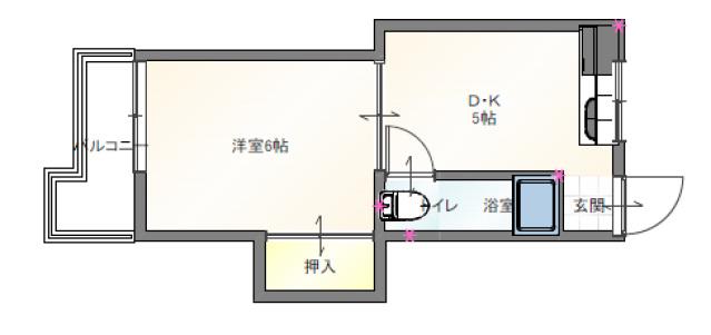 コーポ吉田(1DK/4階)の間取り写真