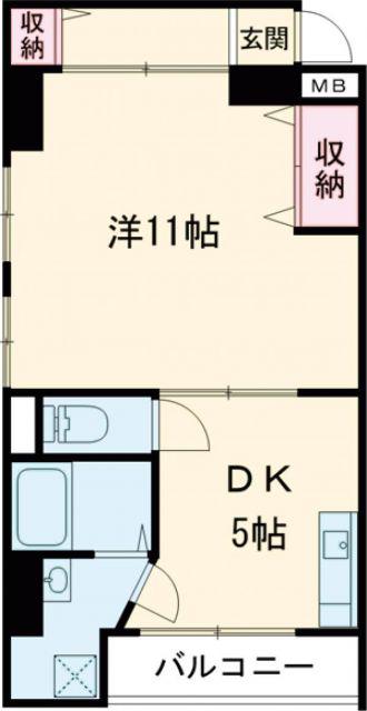 コーポ寿(1DK/3階)の間取り写真