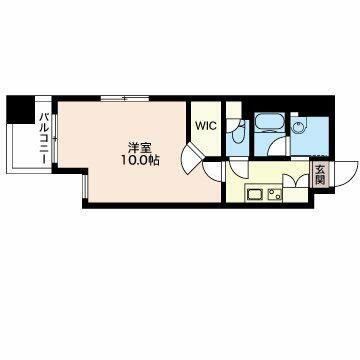 LASANTE恵比寿(1K/3階)の間取り写真