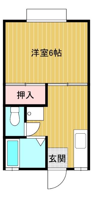 ツインズ白石早苗参番館(1K/1階)の間取り写真