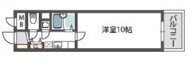 フィレンツェ(1K/11階)の間取り写真