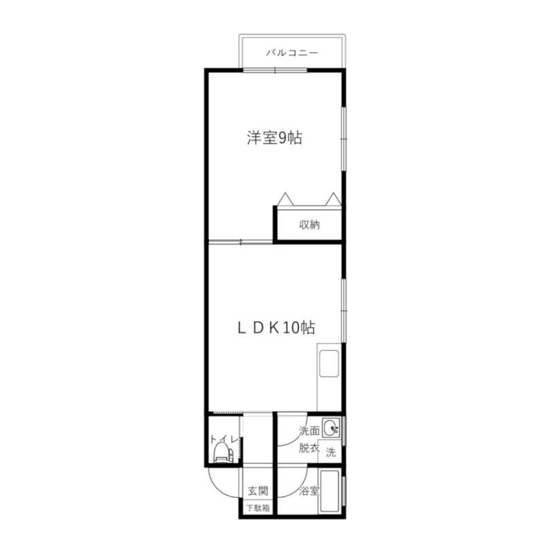 メゾン アンファン(1LDK/2階)の間取り写真