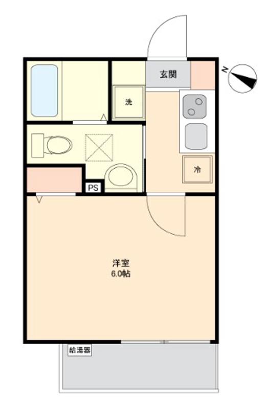 さいたま市北区吉野町計画(1K/1階)の間取り写真